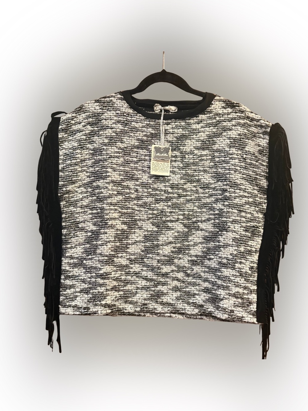 Fun & Fun Italian $115 NWT Fringe Knit Textured Top